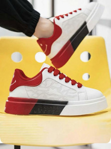 corsac Red & White Street-Style Sneaker for Men | Trendy Casual Comfort Shoes Sneakers For Men