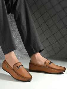 DODA Men's Moccasins Synthetic Leather Loafer Casual Slip On Loafers Shoes Loafers For Men