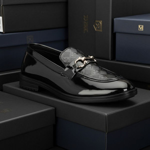 AJNIHA Men's Black Loafers - Image 6