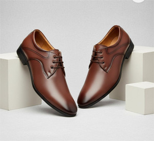 kickonus Men's Formal Dress Shoes Polished Leather Slip-On for Office & Party Derby For Men