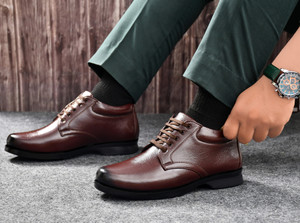 Zixer Oxford Derby Formal Shoes/Corporate Formal party Wear/Office Mid-Top Formal Shoe Lace Up For Men