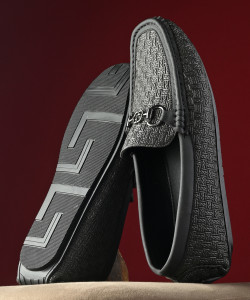 El Paso EL PASO Men Black Faux Leather Casual Slip On Loafers Loafers For Men