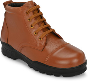 INDIANTRENDS INDIANTRENDS police officer class boot pure leather comfortable for men (Tan) Boots For Men