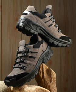 aadi Synthetic Leather Lightweight Comfortable Trendy Walking Outdoor Lace Up Boots For Men