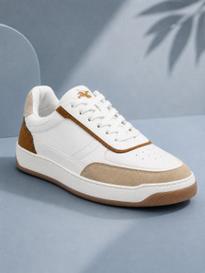 CANTABIL Men's White & Beige Casual Sneakers - Image 6