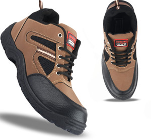 FOOT TRENDS PVC Safety shoes with steel toes Protection for industrial Use Boots For Men