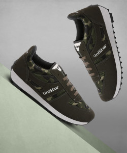 Unistar Jogging, Walking & Running (Narrow Toe) Shoes; 602_Camogreen Running Shoes For Men