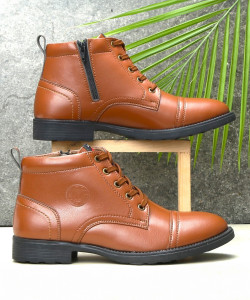 Field Care Mens Mid-top Comfort Uniform Casual Padded Cushioned Army Uniform Style Shoes Boots For Men