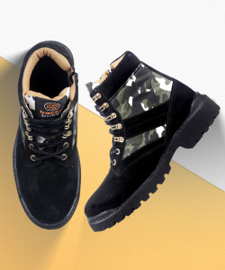 bacca bucci Men's Military Jungle Boots Leather Suede Speed Lace Desert Boots Combat Outdoor Tactical/Light Weight Boots For Men