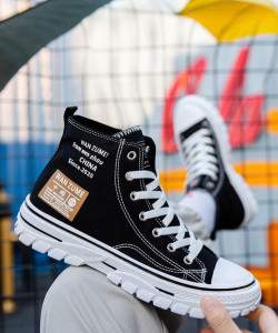 JAMARION Trendy Black casual boot for men High Tops For Men