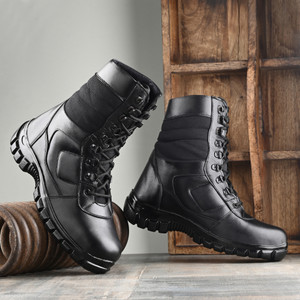 ALFATOE GENUINE LEATHER COMBAT ARMY BOOT/ARMY SHOES/DMS/BIKER BOOTS/HIGH BOOTS FOE MEN Boots For Men