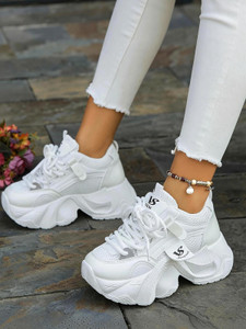 Echor Casual Shoes White Chunky|Footwear Sneakers For Women