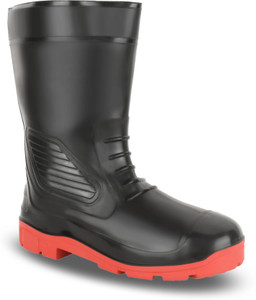 Elecant PVC 12-inch Industrial Gumboots, Non-Metallic Toe, Oil, Water and Acid Resistant Boots For Men