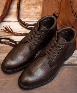 LOUIS STITCH High Ankle Chukka Boots For Men | Italian Leather Hiking Biking Shoes (BTWBNDBB) Boots For Men