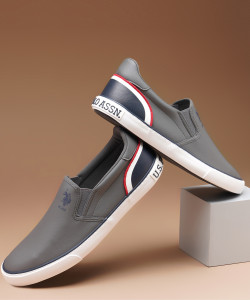 U.S. POLO ASSN. TIMEO Slip On Sneakers for Men, Gray - Image 6