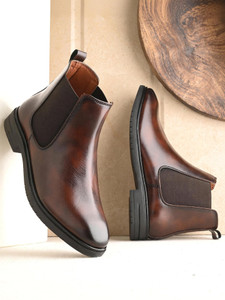 Layasa Men Chelsea Slip-On Synthetic Leather Comfortable Boots For Men