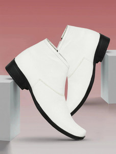 Shoe Island Leather Zipper High Ankle Length Casual Chelsea Boots For Men