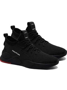 Glowlife Sports Shoes For Men| Black For Running,Walking,gym Trekking and hiking Shoes Running Shoes For Men