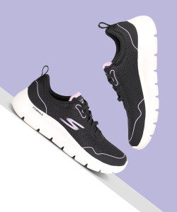 Skechers Go Walk Flex Black Walking Shoes For Women - Image 6
