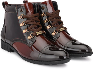 Vellinto Royal Look Party Wear ll Casual ll Latest Patent Leather Boots for Men Boots For Men