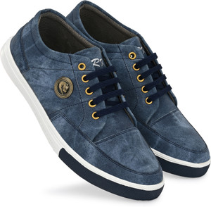 BRK FOOTWEAR Men's Stylish Casual Sneakers | Trendy Denim Daily Wear Shoes Sneakers For Men