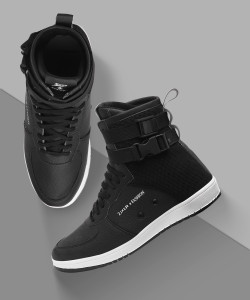 Zixer Men's Biker's Style High Top Fashion Sneakers/Sports/Casual Shoes for Men Boots For Men