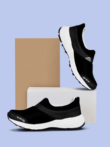 asian Future-04 laceless sports shoes for men | Latest Stylish Casual sneakers for men without laces | running shoes for boys | Slip on black shoes for running, walking, gym, trekking & party Running Shoes For Men