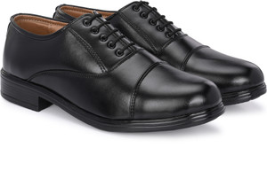 Dzora Faux Leather Police Shoes For Men Party Wear For Men
