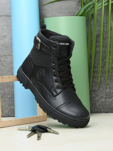 NEW LIMITS THOR High Ankle Zipper Biker Shoes | Trekking | Hikking | Stylish Outdoor Boots For Men