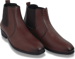 style hub Chelsea Boots for Men with Zip Fastening | Soft Cushioned Insole Boots For Men