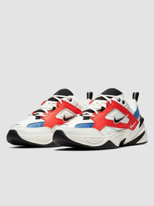 nike m2k tekno white orange blue