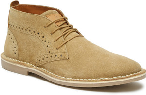 LOUIS STITCH Premium Leather Beige Desert Boots for Men | Mens Chukka Ankle Boots - UK 11 Boots For Men