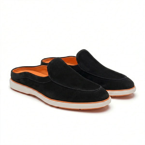 Hayes London Italian Suede Leather Casual Backless Slip-On | Comfortable & Lightweight Summer Loafers For Men