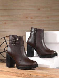 EL PASO EL PASO Women Brown Faux Leather Casual Chelsea Boots Boots For Women
