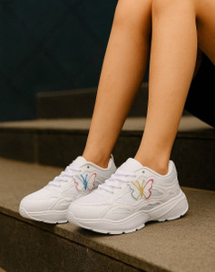 Fabbmate Fabbmate Thick Heel Sports Shoes for Women Running,Gym Casual Wear Sneakers For Women