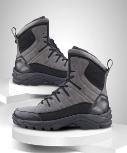 bacca bucci FLAME 7-Eye Moto Inspired Mild Water Proof Snow Boots Boots For Men