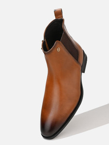 ALBERTO TORRESI Alberto Torresi Synthetic Tan Chelsea Boots For Men Slip On For Men