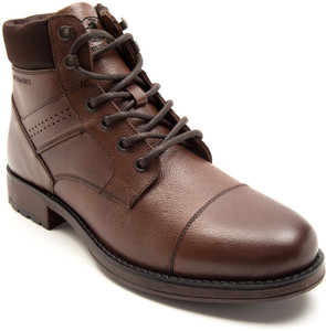 THOMAS CRICK Leather Outdoor Durable and Cushioned Lace-Up Zip Support Boots For Men