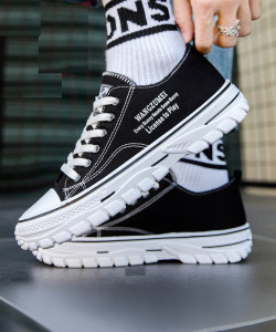 JAMARION Trendy Black casual sneakers for men and boys Canvas Shoes For Men  Buy JAMARION Trendy Black casual sneakers for men and boys Canvas Shoes 