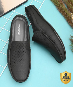 PROVOGUE SS24 3055 Open PU Loafers For Men Black - Image 6