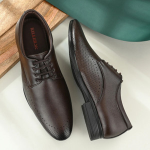 KILLER KL20050 Lightweight Formal Shoe|Soft Cushion Comfort|Easy LaceUp|Daily Wear Derby For Men