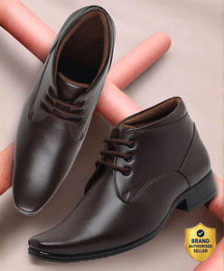 Zixer Synthetic Leather Ankle Formal Shoes Men || Office Shoes For Men Latest Stylish || Chukka Boots Men || Party Wear Long Shoes For Men Long Boots Lace Up For Men