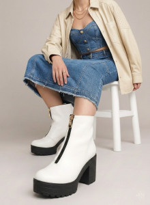 KILLER STRASSE PARIS Women's Boots | Faux Leather, Trendy, Comfortable, Zipper Boots Boots For Women