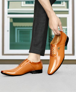 King walker Patent Formal Shoes Lace Up For Men