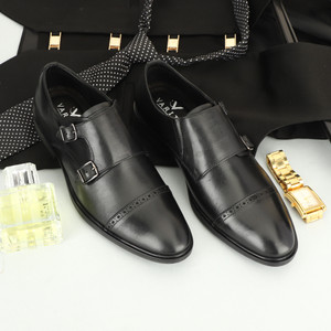 Varito 100 % Genuine Leather Officer Look Buckle Formal Shoe Monk Strap For Men