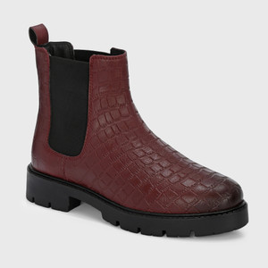 Roadster Stylish Textured Ankle Length Versatile Boots For Women