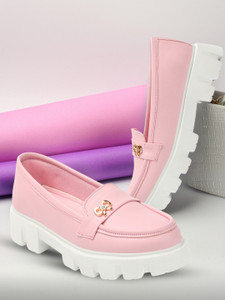 HimQuen Women Chunky platform heel synthetic moccasins for girls Loafers For Women