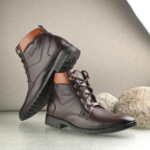 Vellinto Casual Mid-Ankle Synthetic leather Boots For Men Boots For Men
