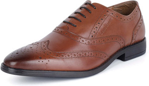 LOUIS STITCH Russet Tan Italian Leather Brogue Formal Lace Up Shoes for Men (NRXBGTN) Brogues For Men