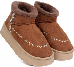 Cassiey Indoor/Outdoor Comfortable Winter Fur Snow Boot Women's Slip on Thick Sole Shoes Casuals For Women